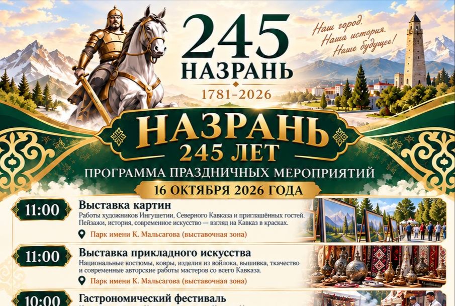 В Ингушетии подготовили насыщенную программу к 245-летию Назрани 